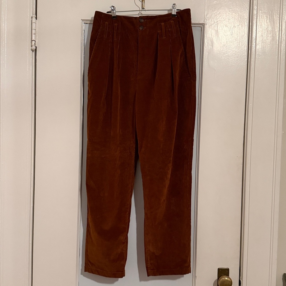 Doen Nelda high rise corduroy pants - Terra Di Sienna - Picture 7 of 9